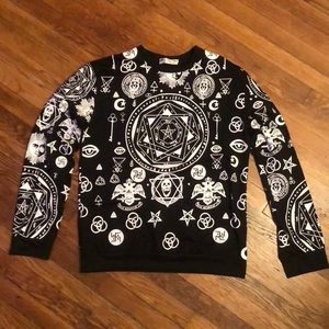Mystical Symbols Long Sleeve Pullover